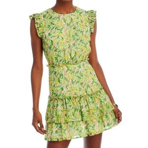 AQUA ruffled mini dress